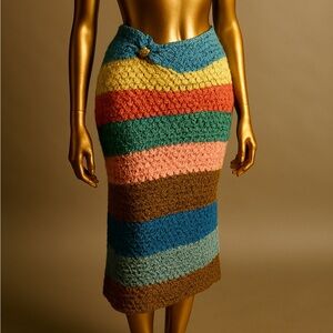 Knit Wrap Resort Skirt OS